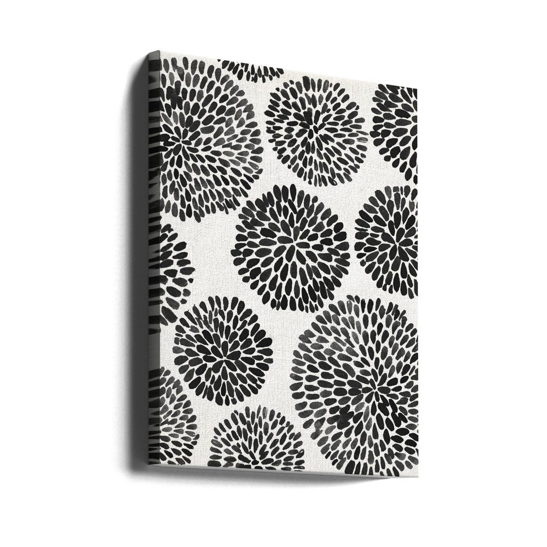 Floral Pattern Art by Fun Qui | Black White Botanical, Large Canvas Wall Art Print | Artsy Earth