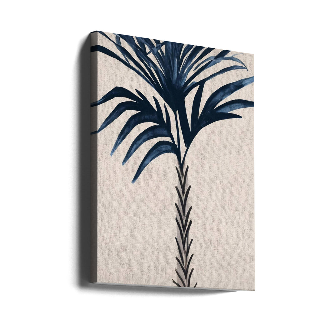 Indigo Palm Love by Merel Takken | Tropical Palm Pattern, Large Canvas Wall Art Print | Artsy Earth