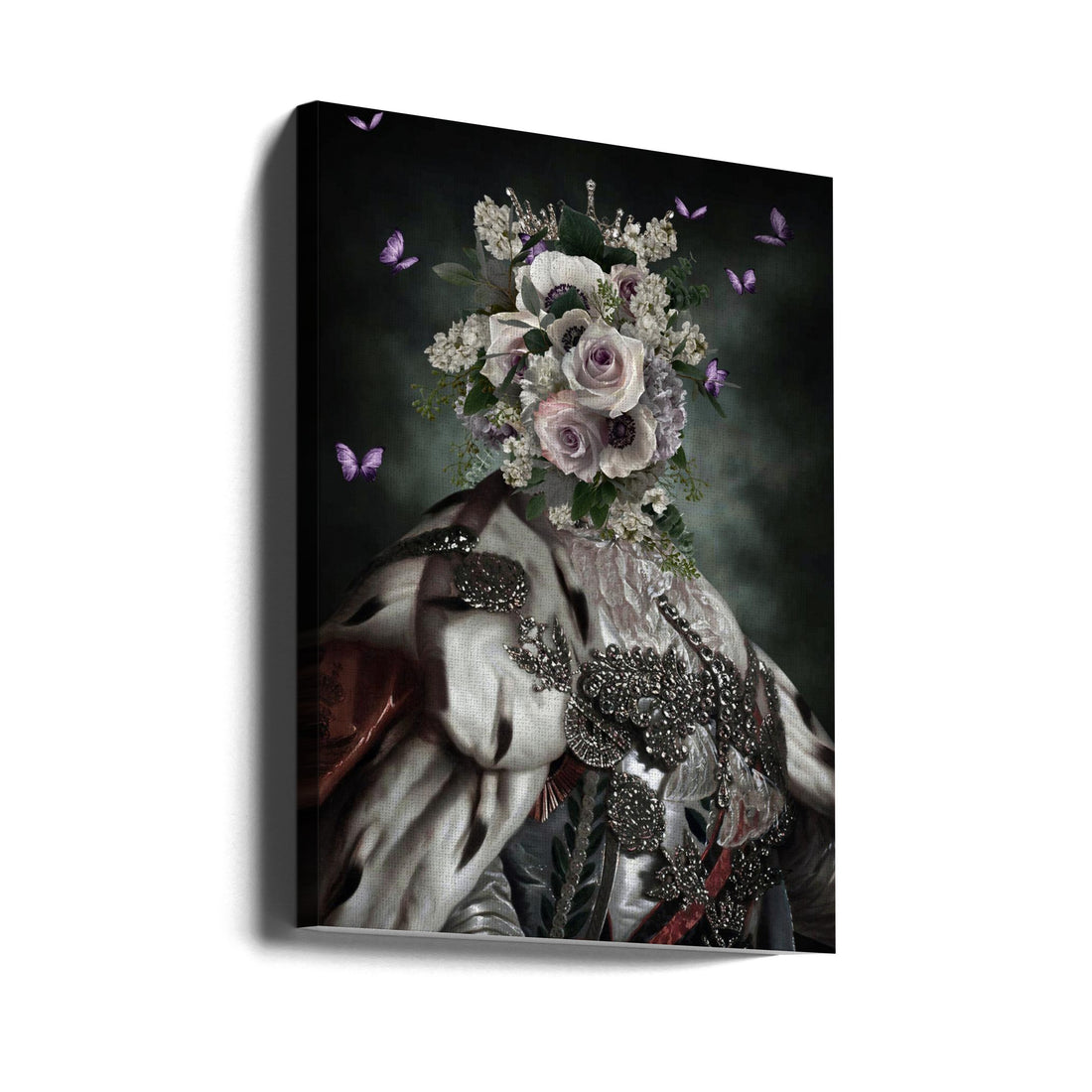 The Crown Girl Reverie by Sue Skellern | Victorian Floral Portrait, Large Canvas Wall Art Print | Artsy Earth