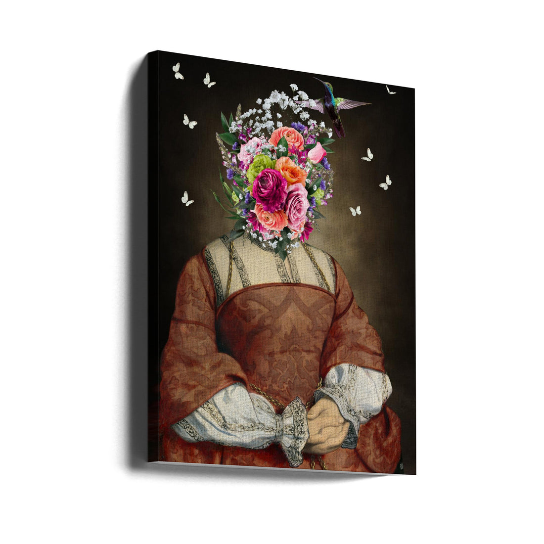 Lady Rainan by Sue Skellern | Digital Floral Surrealism, Large Canvas Wall Art Print | Artsy Earth