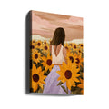 Sunflower Evenings by Goed Blauw | Romantic Floral Illustration, Large Canvas Wall Art Print | Artsy Earth