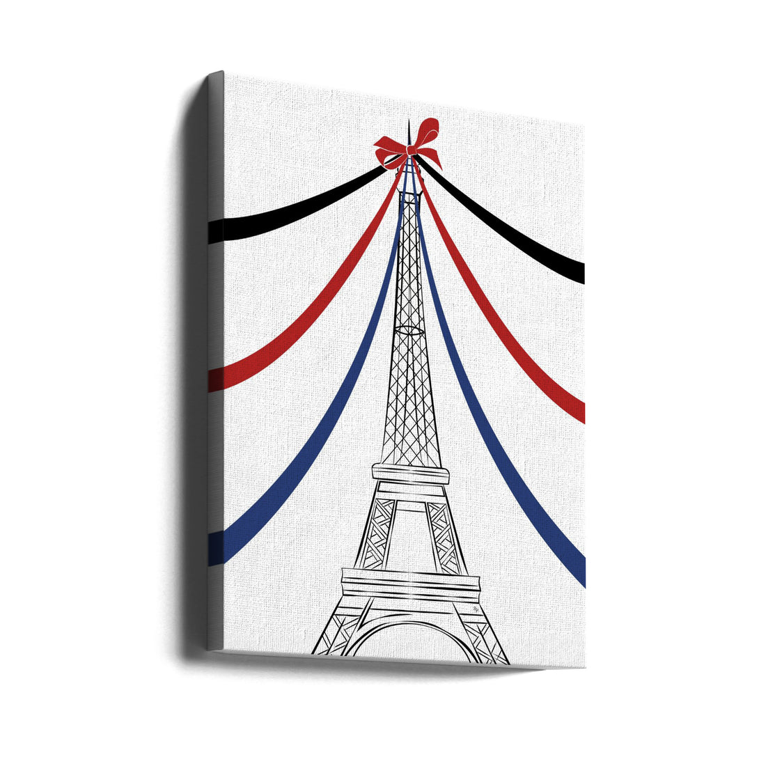 Eiffel Tower by Martina | Paris Landmark Illustration, Large Canvas Wall Art Print | Artsy Earth