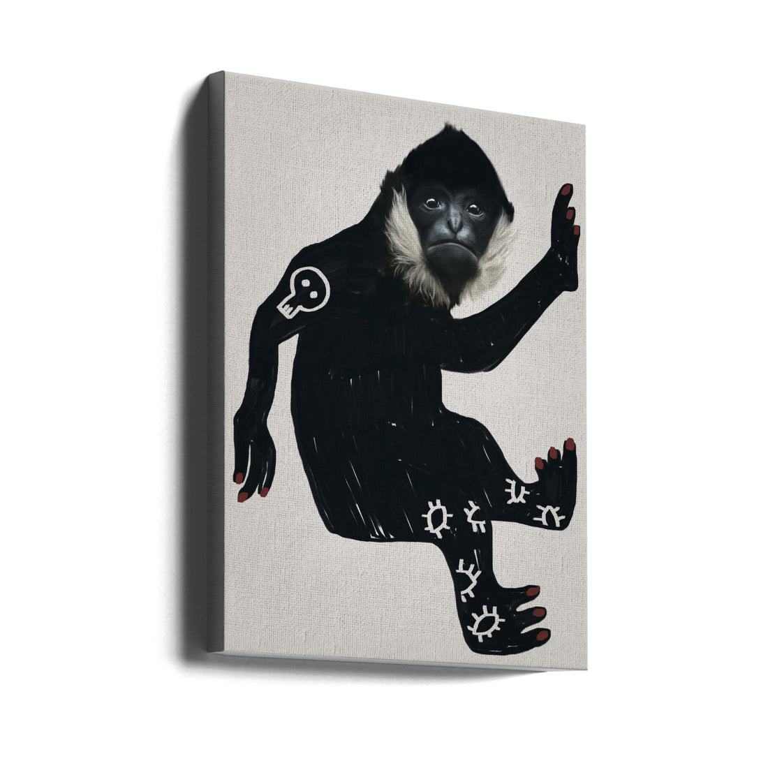 Rebellion No.I by Gabriella Roberg | Tattooed Primate Illustration, Large Canvas Wall Art Print | Artsy Earth