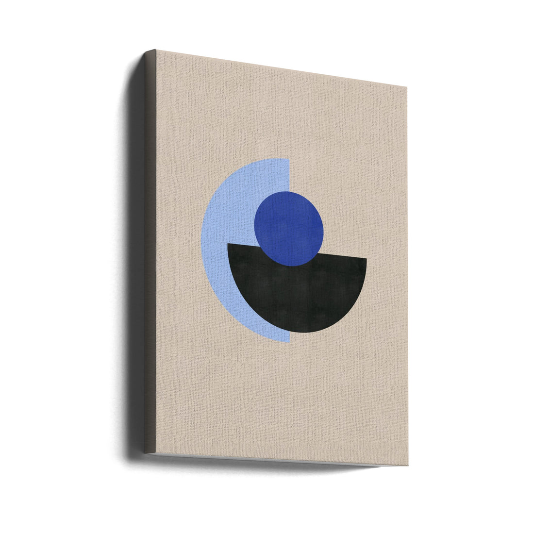 Abstract Blue Circle by Anne-marie Volfova | Minimalist Geometric Design, Large Canvas Wall Art Print | Artsy Earth