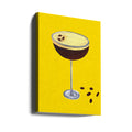 Espresso Martini Buttercup Yellow by Alice Straker | Cocktail Coffee Painting, Large Canvas Wall Art Print | Artsy Earth