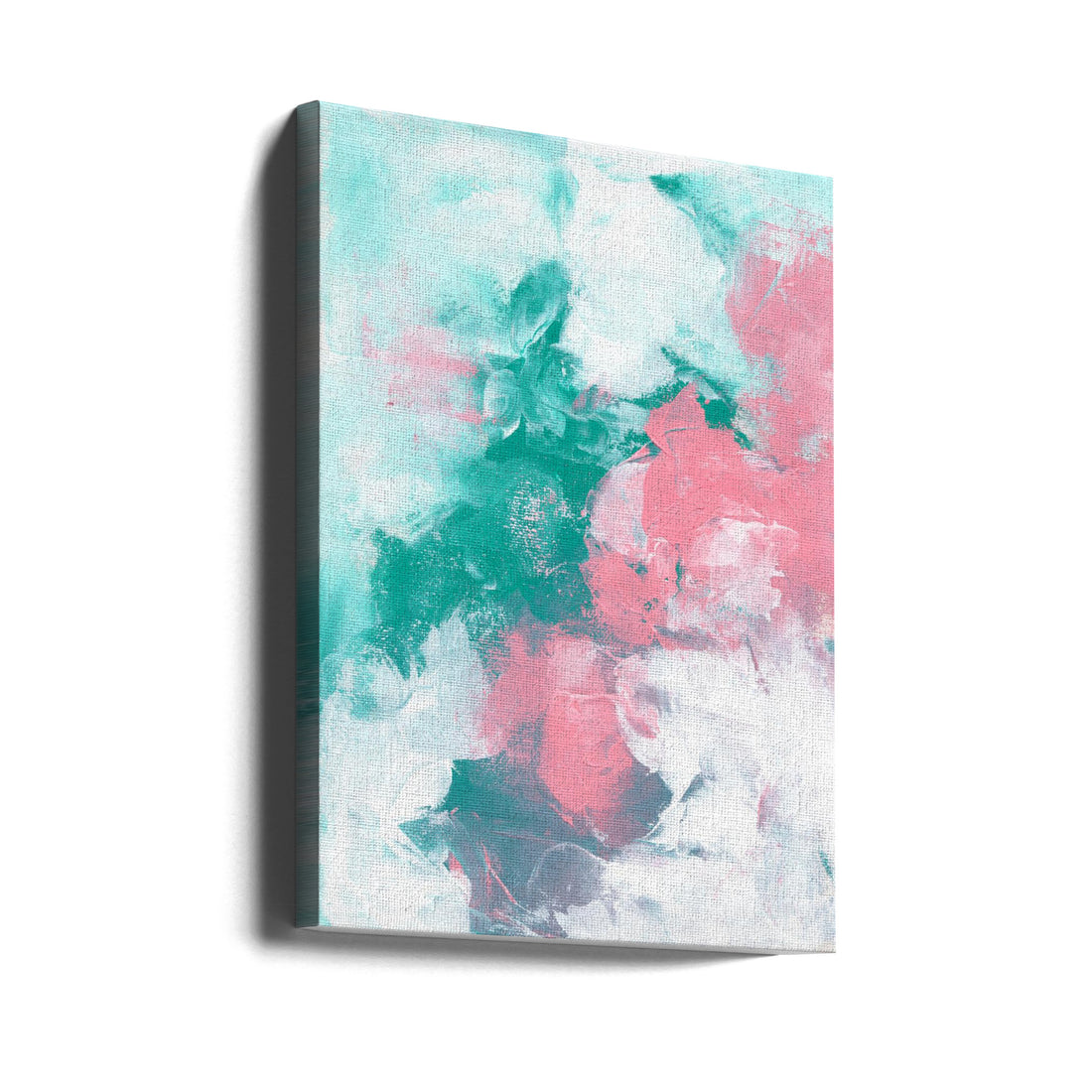 Teal Kiss by Ejaaz Haniff | Abstract Painterly Expression, Large Canvas Wall Art Print | Artsy Earth