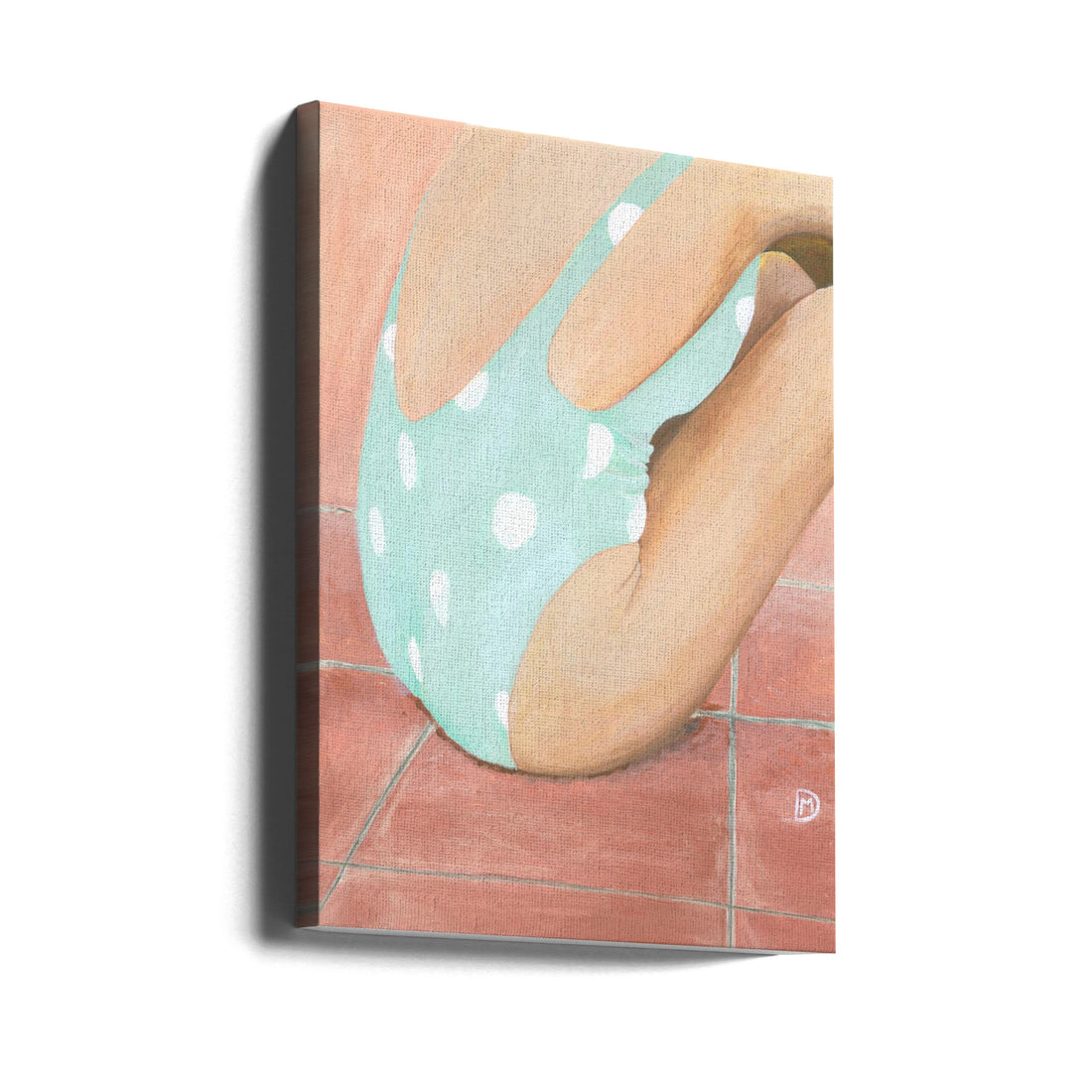 Summer Pool Girl by Marina Dorgan | Painterly Swimming Pool, Large Canvas Wall Art Print | Artsy Earth