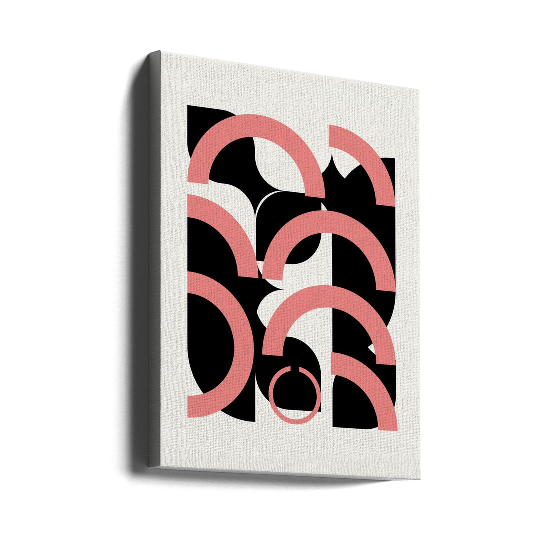 Geometrical Semi Circles In Pink by Little Dean | Abstract Geometric Illustration, Large Canvas Wall Art Print | Artsy Earth