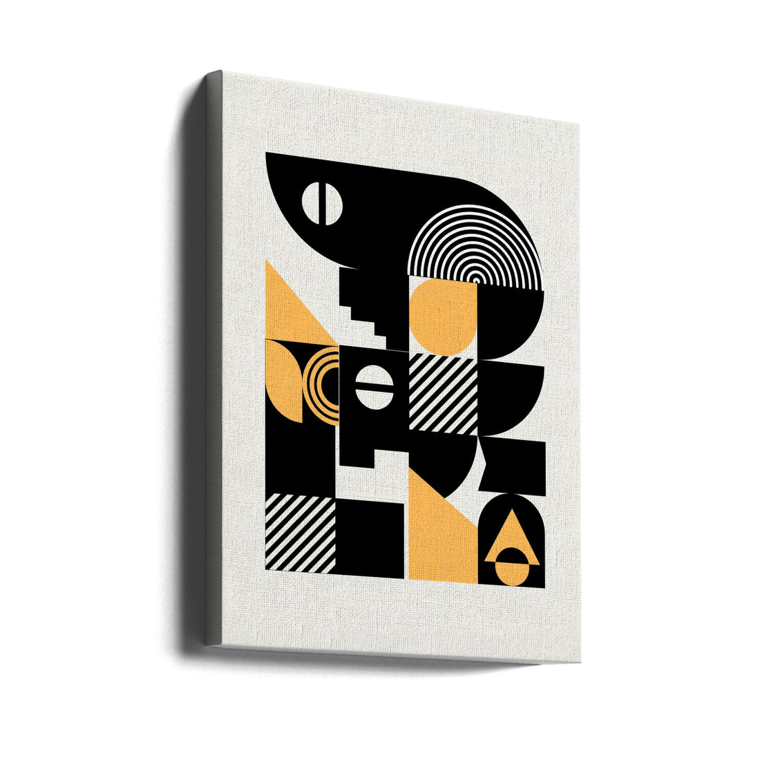 Geometrical Mechanical Abstract by Little Dean | Geometric Retro Futuristic, Large Canvas Wall Art Print | Artsy Earth