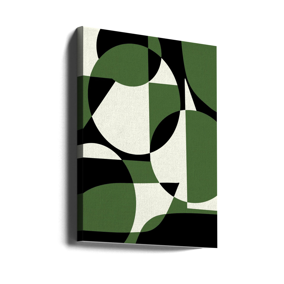 Geometrical Green and Black by Little Dean | Abstract Geometric Shapes, Large Canvas Wall Art Print | Artsy Earth