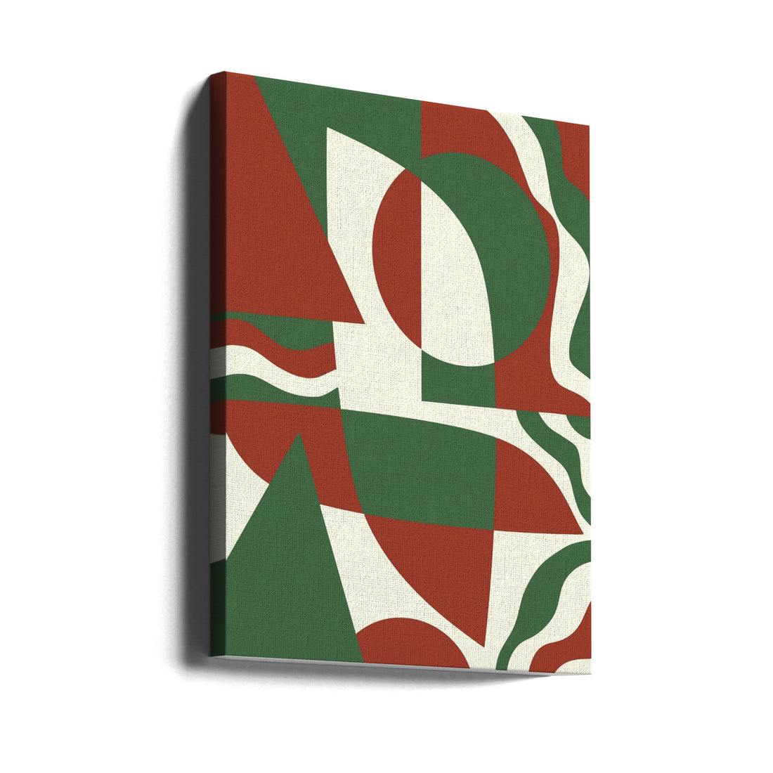 Geometrical Red and Green by Little Dean | Abstract Geometric Shapes, Large Canvas Wall Art Print | Artsy Earth