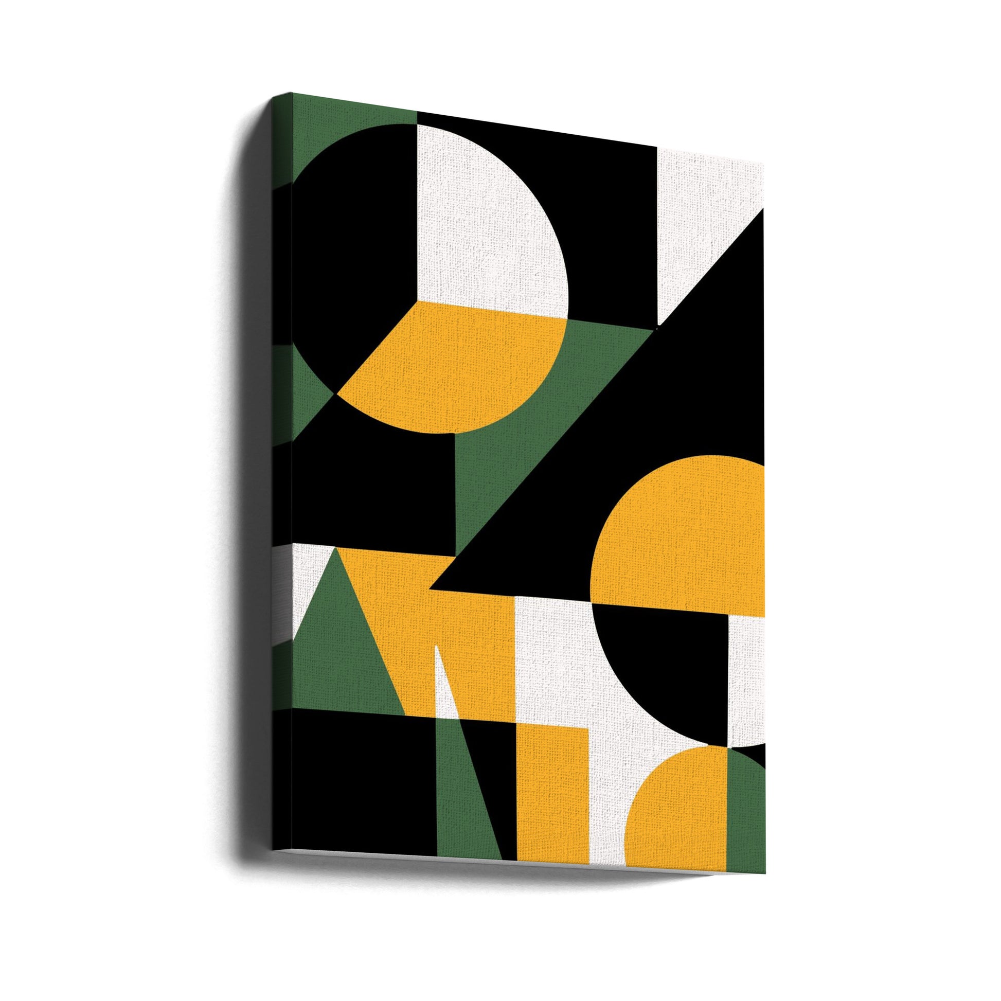 Geometrical Yellow Green and Black by Little Dean | Abstract Geometric Shapes, Large Canvas Wall Art Print | Artsy Earth