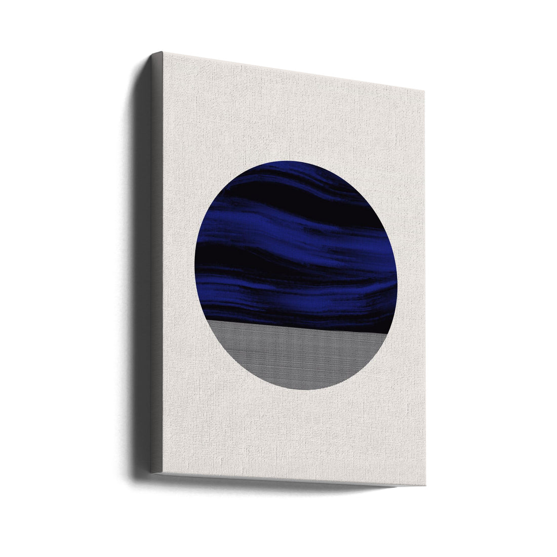 Blue Wavy Sphere by Little Dean | Minimal Geometric Abstract, Large Canvas Wall Art Print | Artsy Earth