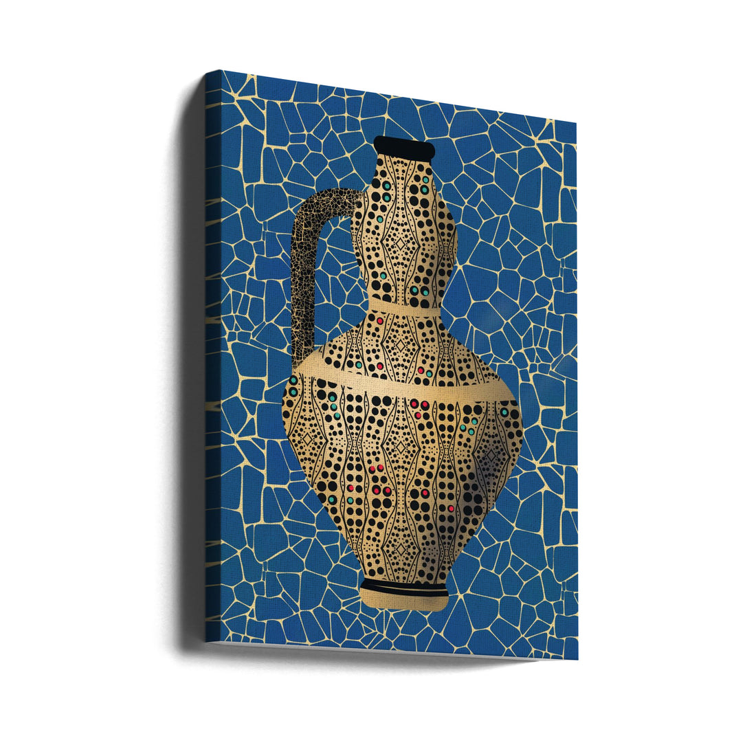 Mosaic Vase Color Study by Little Dean | Abstract Still Life Vase, Large Canvas Wall Art Print | Artsy Earth