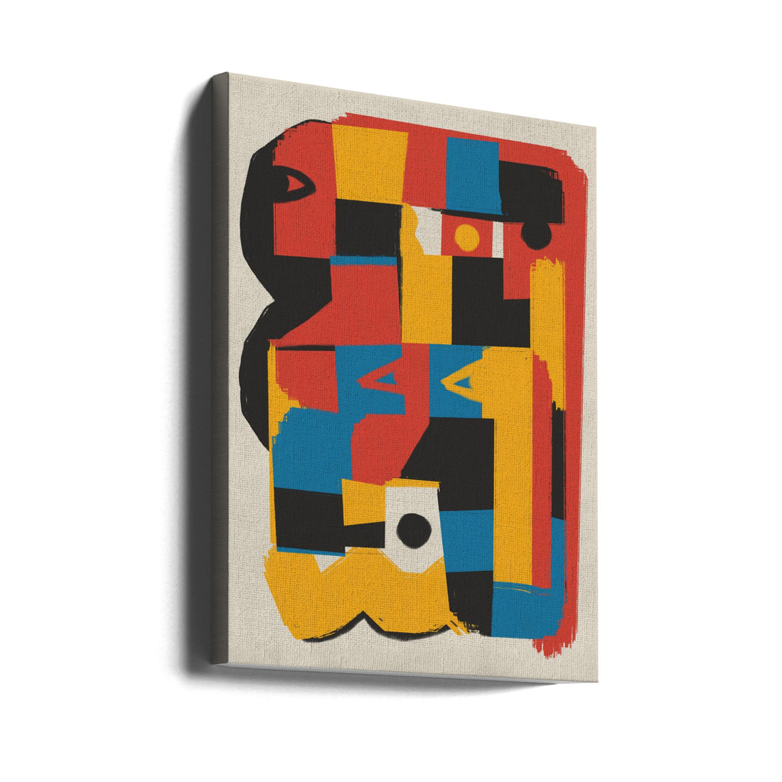 Bauhaus Abstract Color Block by Little Dean | Abstract Color Illustration, Large Canvas Wall Art Print | Artsy Earth