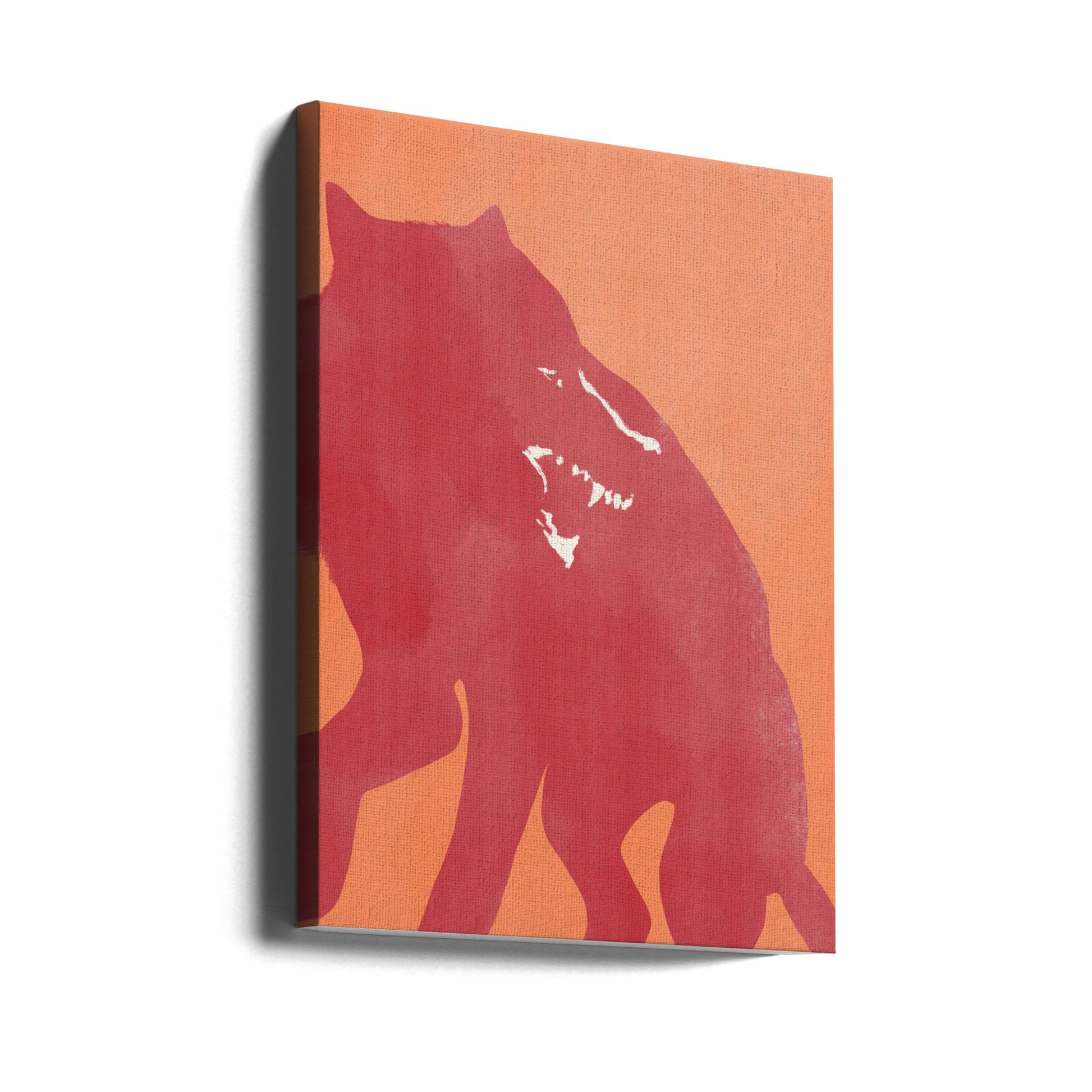 Furious Wolf by Little Dean | Angry Animal Illustration, Large Canvas Wall Art Print | Artsy Earth