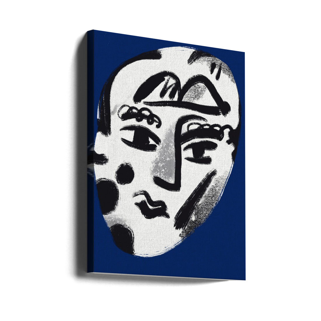 Boy Portrait In Blue by Little Dean | Blue Portrait Face, Large Canvas Wall Art Print | Artsy Earth