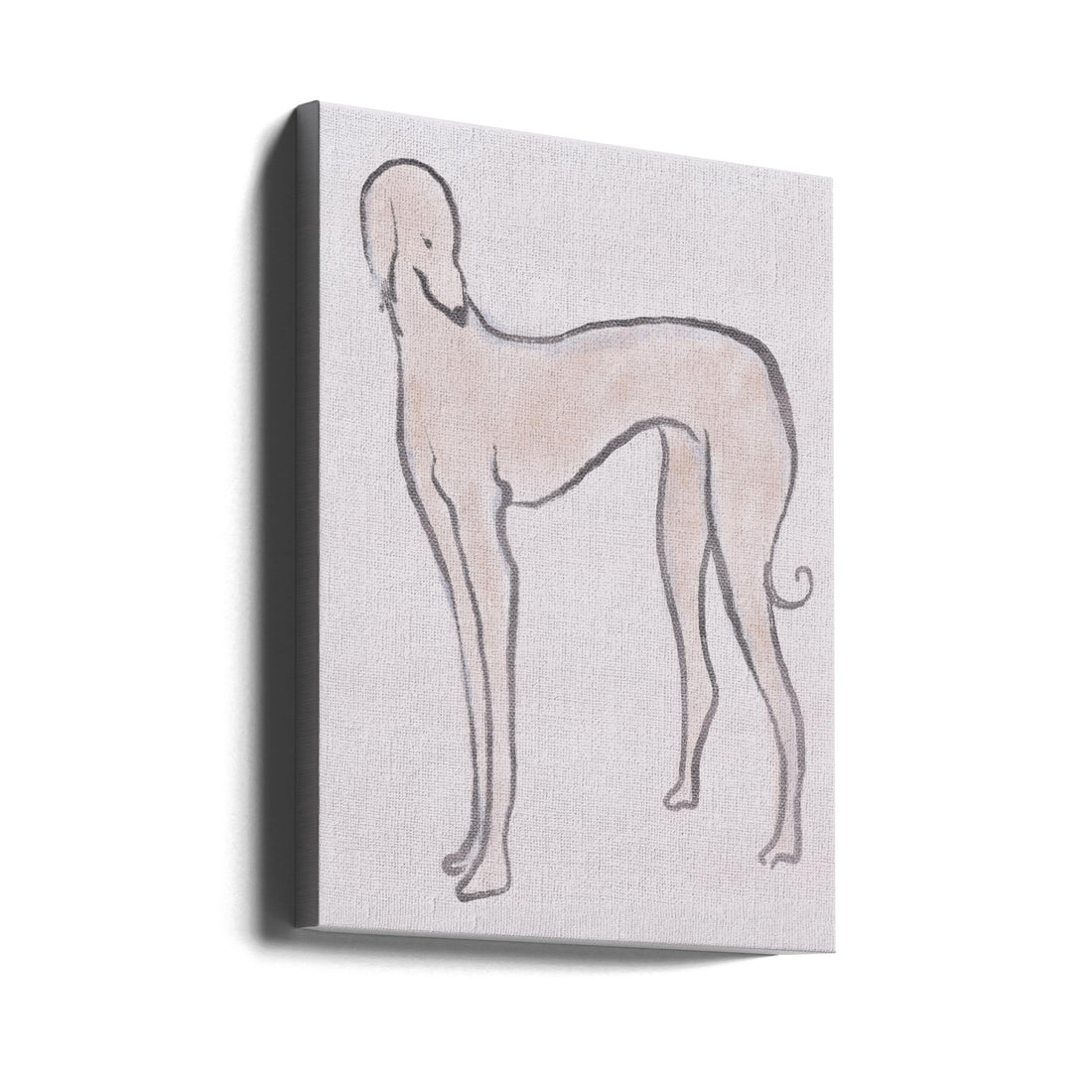 Pastel Hound by Little Dean | Dog Illustration Pet, Large Canvas Wall Art Print | Artsy Earth