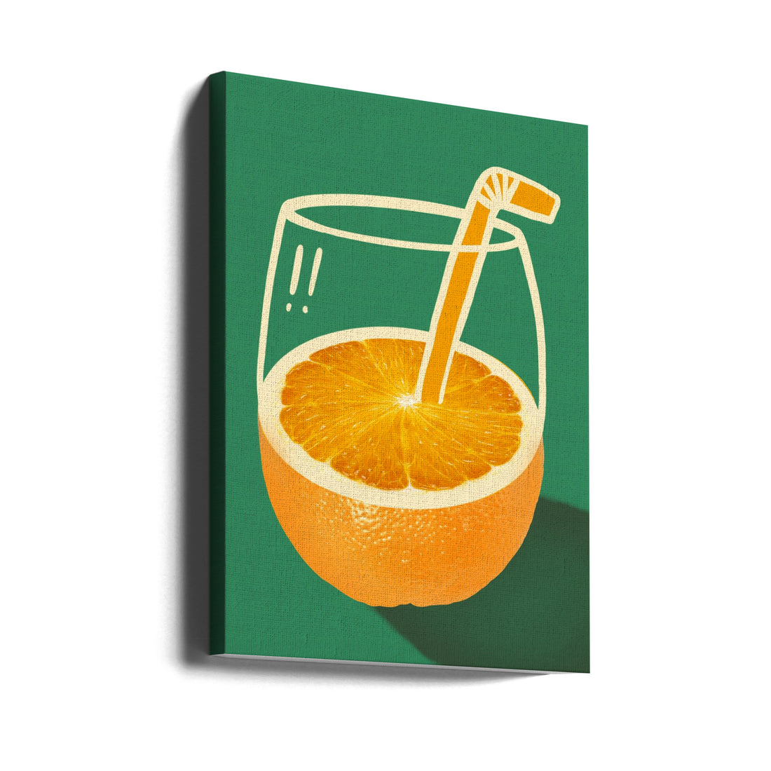 Orange juice by Little Dean | Fresh Fruit Drink, Large Canvas Wall Art Print | Artsy Earth