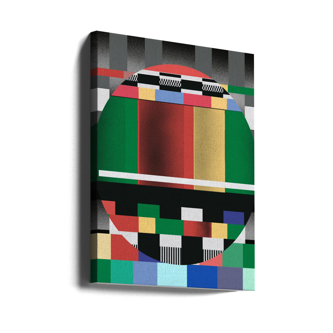 Glitch Abstract Artwork by Little Dean | Geometric Color Abstraction, Large Canvas Wall Art Print | Artsy Earth