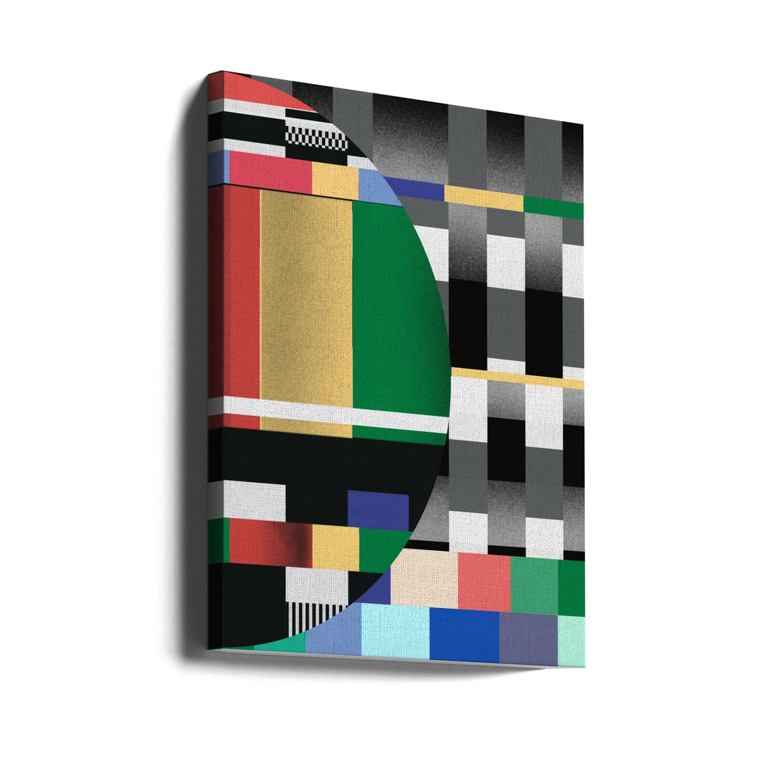 Glitch Abstract Artwork by Little Dean | Geometric Glitch Pattern, Large Canvas Wall Art Print | Artsy Earth