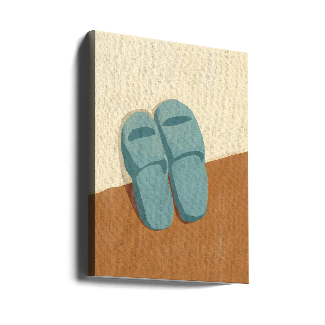 The Slipper by Little Dean | Abstract Beige Slipper, Large Canvas Wall Art Print | Artsy Earth