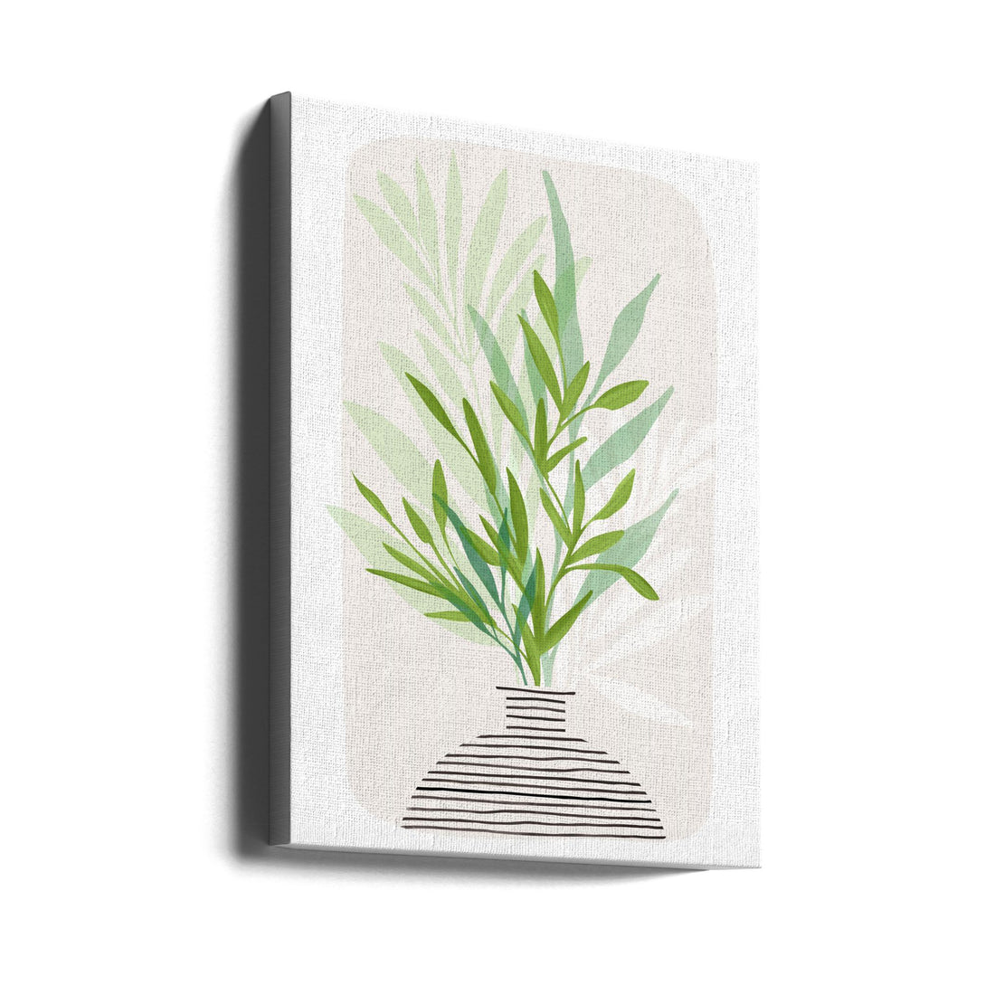 Painted Olive Branch Still Life by Kristian Gallagher | Botanical Plant Study, Large Canvas Wall Art Print | Artsy Earth