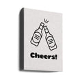 Cheers Bar Poster by Fine Fine Stuff | Black And White Drinks, Large Canvas Wall Art Print | Artsy Earth