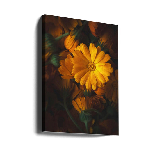 Golden Flower by Aleksandrova Karina | Macro Botanical Flora, Large Canvas Wall Art Print | Artsy Earth