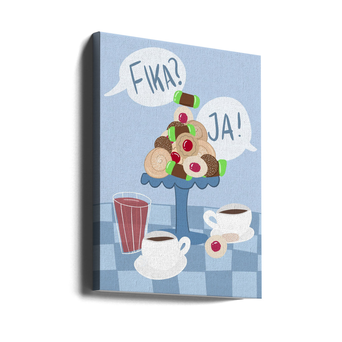 Coffee Break Time by Athene Fritsch | Swedish Fika Culture, Large Canvas Wall Art Print | Artsy Earth