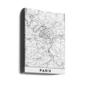 Paris City Map by Studiosix | Urban Architecture Background, Large Canvas Wall Art Print | Artsy Earth