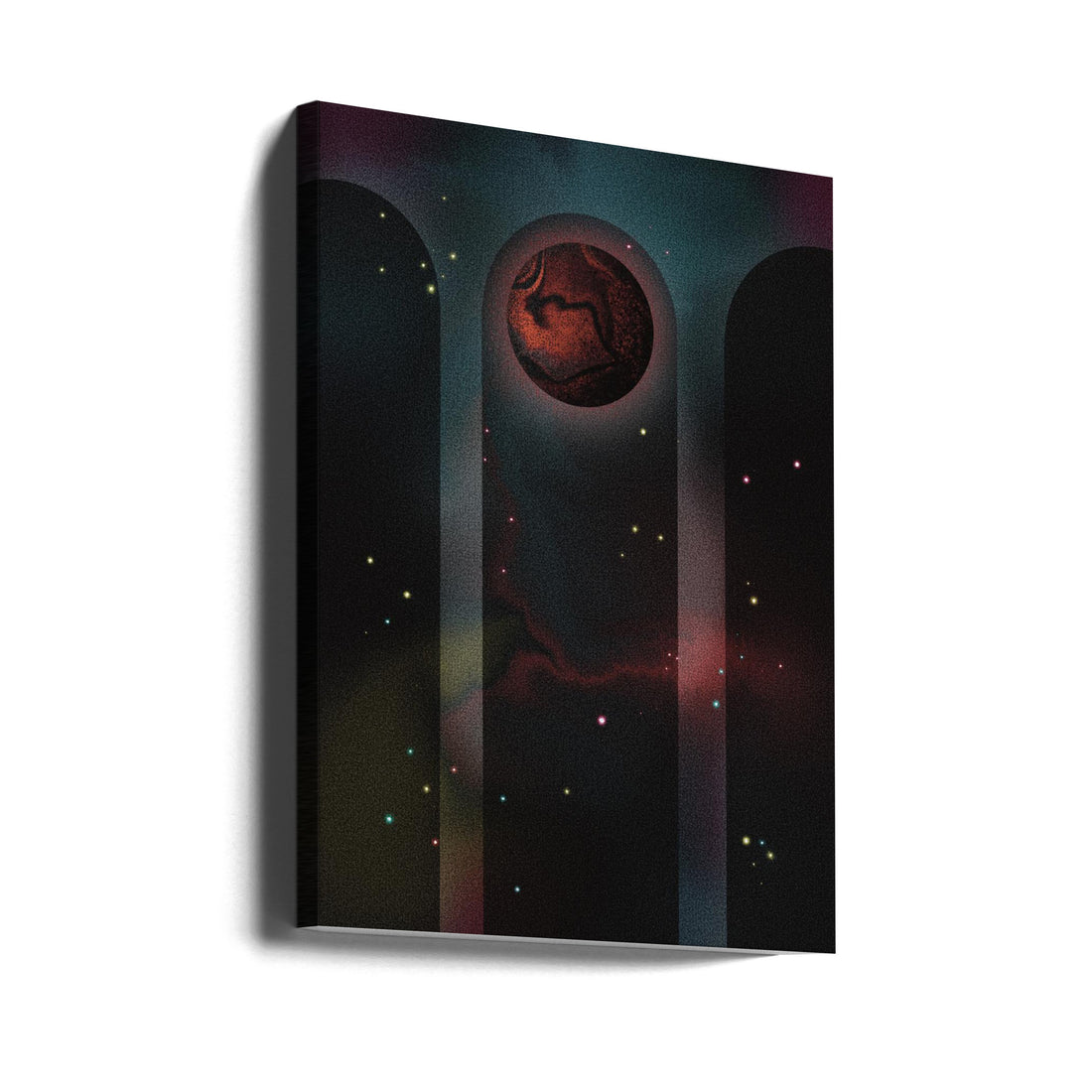 Space Temple Red Planet by Amy Louise Baker | Cosmic Surreal Temple, Large Canvas Wall Art Print | Artsy Earth