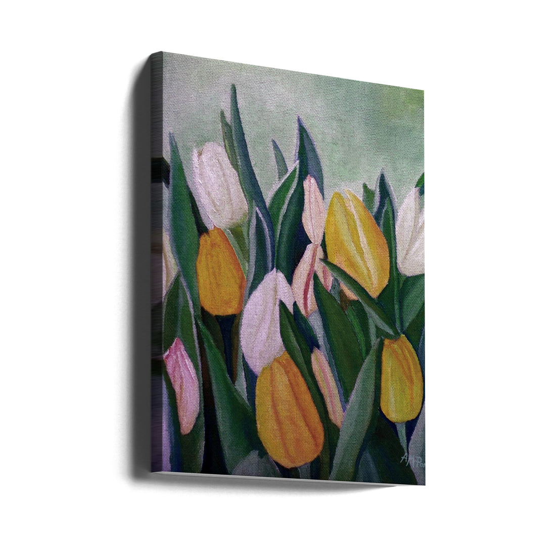 Evening Tulips by Angeles M. Pomata | Floral Botanical Painting, Large Canvas Wall Art Print | Artsy Earth