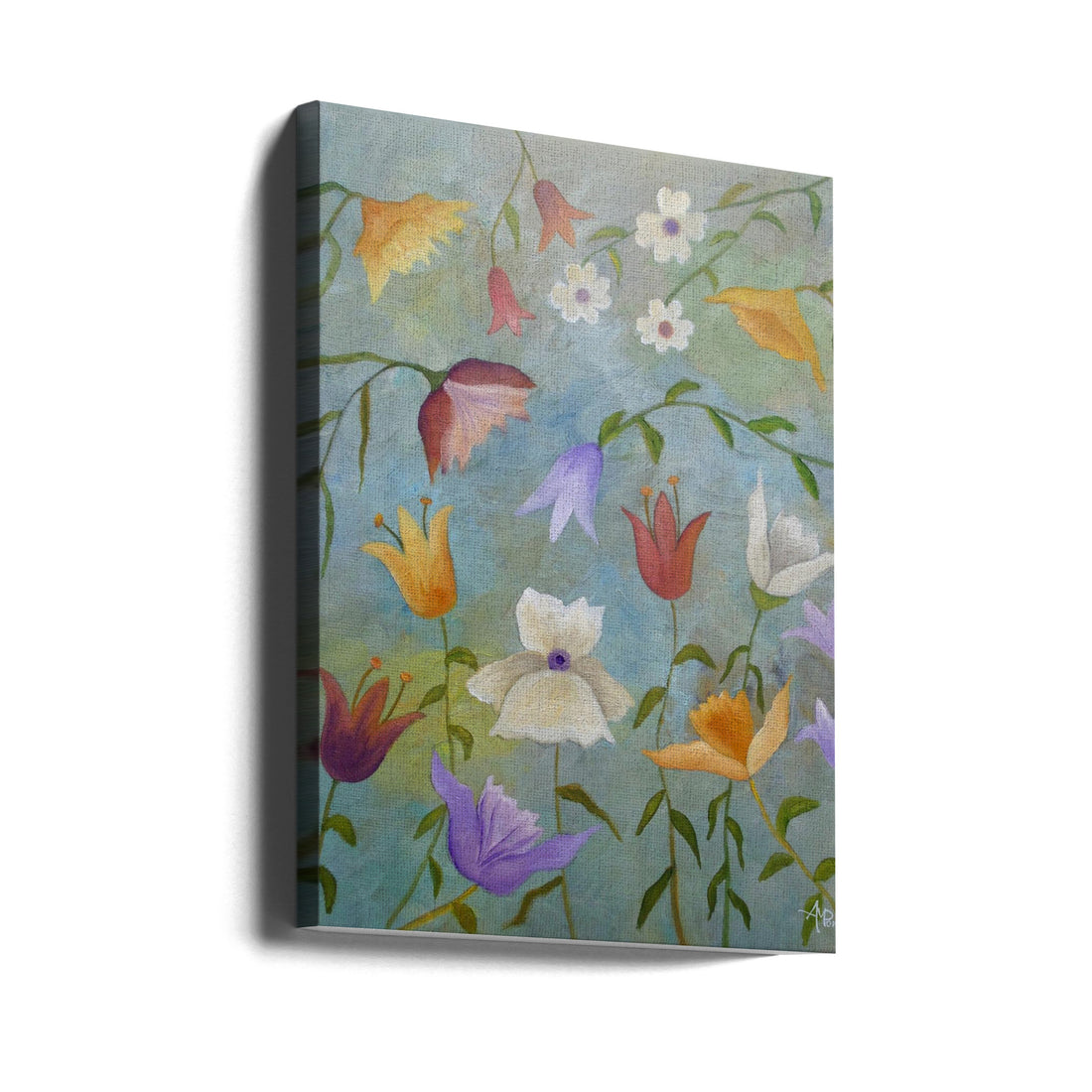 Buoyant Wildflowers by Angeles M. Pomata | Floral Botanical Painting, Large Canvas Wall Art Print | Artsy Earth