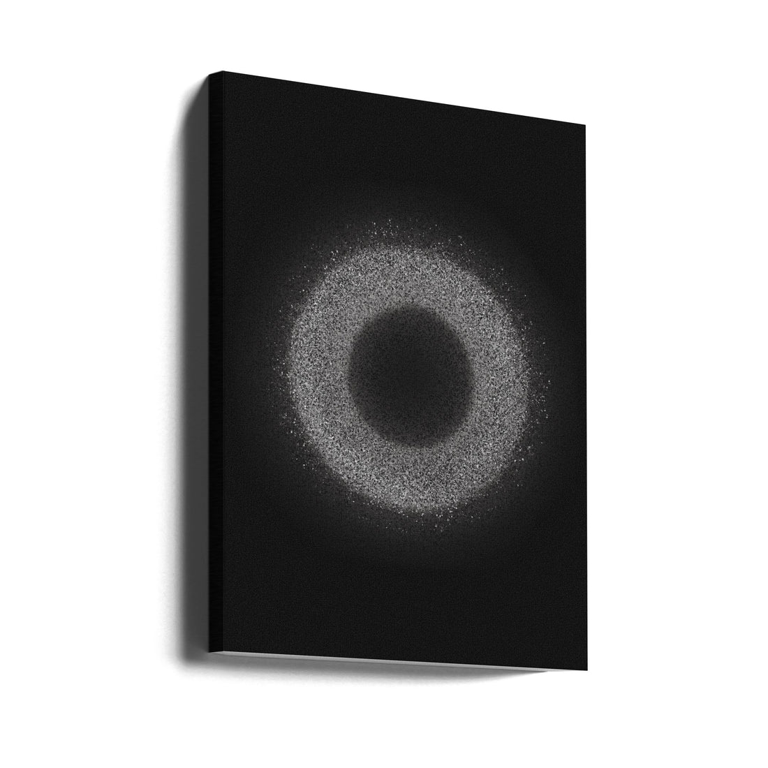 Data Points VI by Amy Louise Baker | Monochrome Abstract Eclipse, Large Canvas Wall Art Print | Artsy Earth