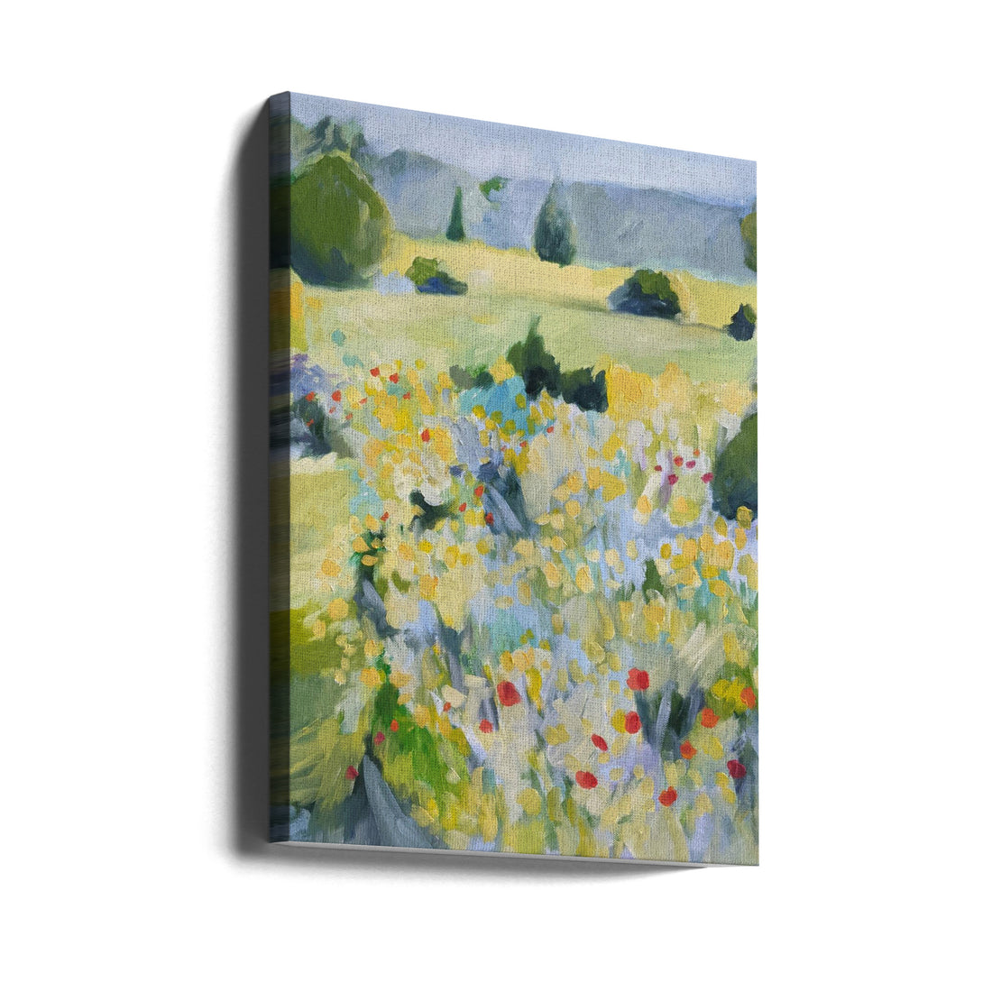 Summer Hills by Claire Whitehead | Peaceful Countryside Landscape, Large Canvas Wall Art Print | Artsy Earth