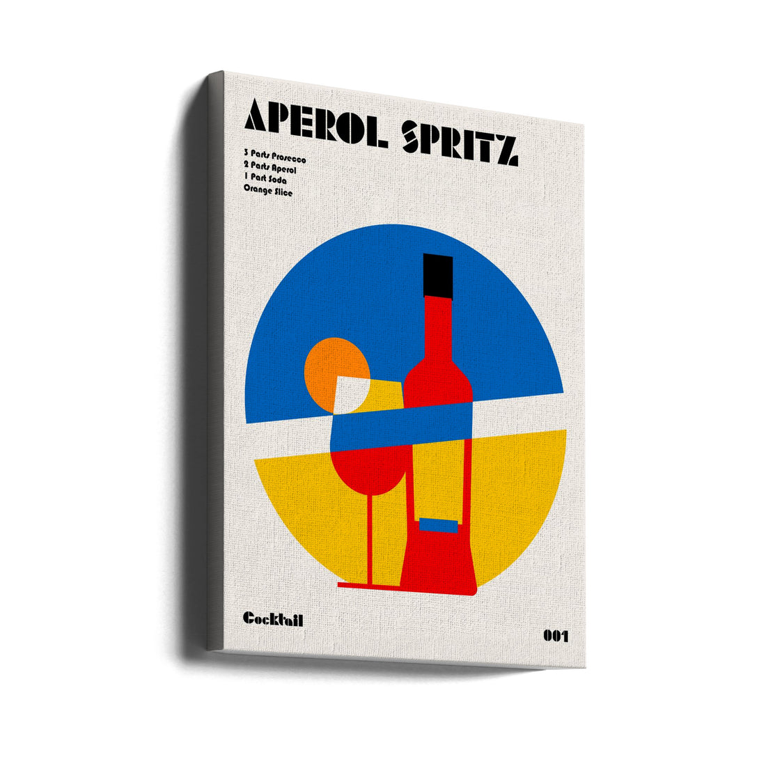 Aperol Spritz Cocktail by Retrodrome | Retro Cocktail Illustration, Large Canvas Wall Art Print | Artsy Earth