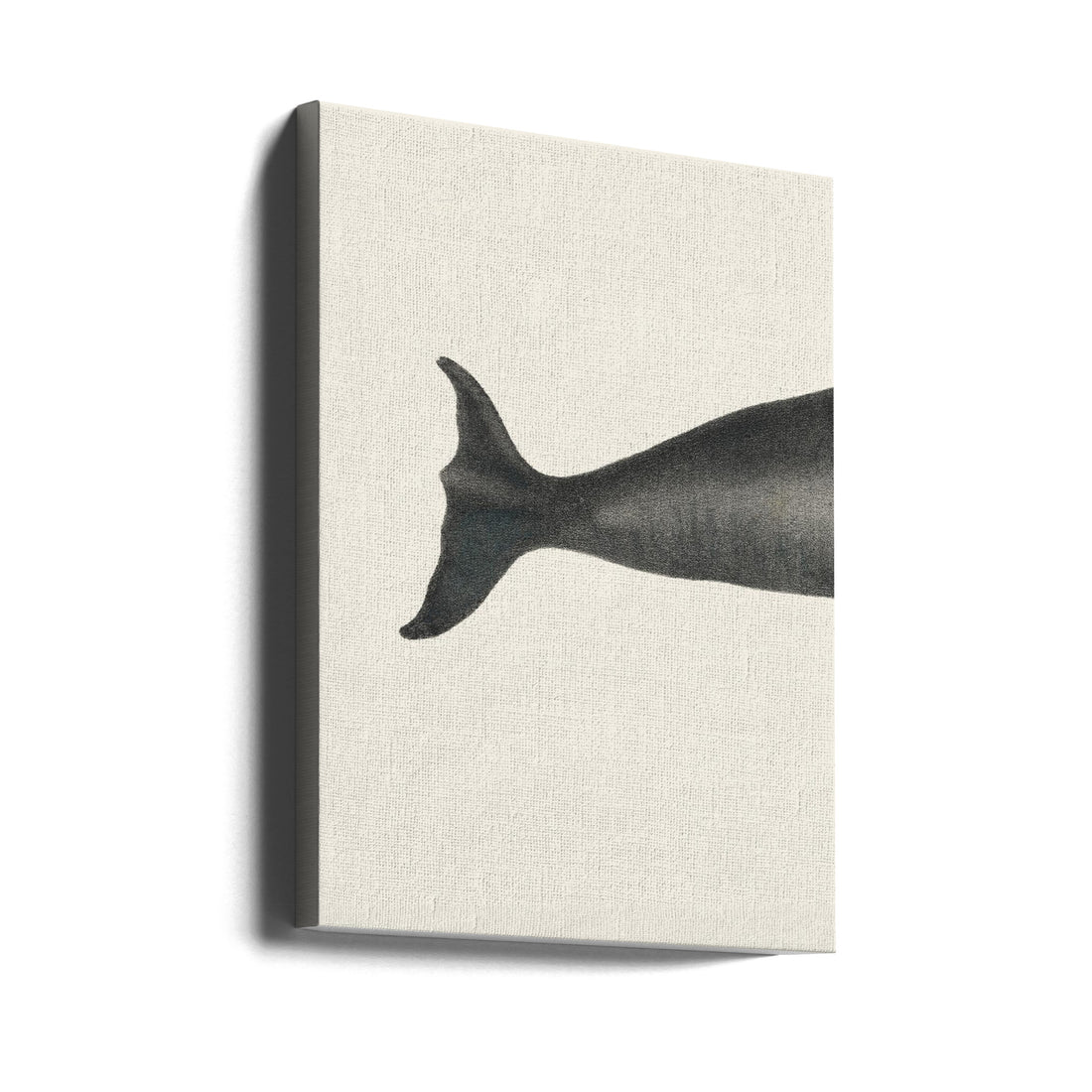 Vintage Whale Print by Vintage Poster | Minimal Sealife Illustration, Large Canvas Wall Art Print | Artsy Earth