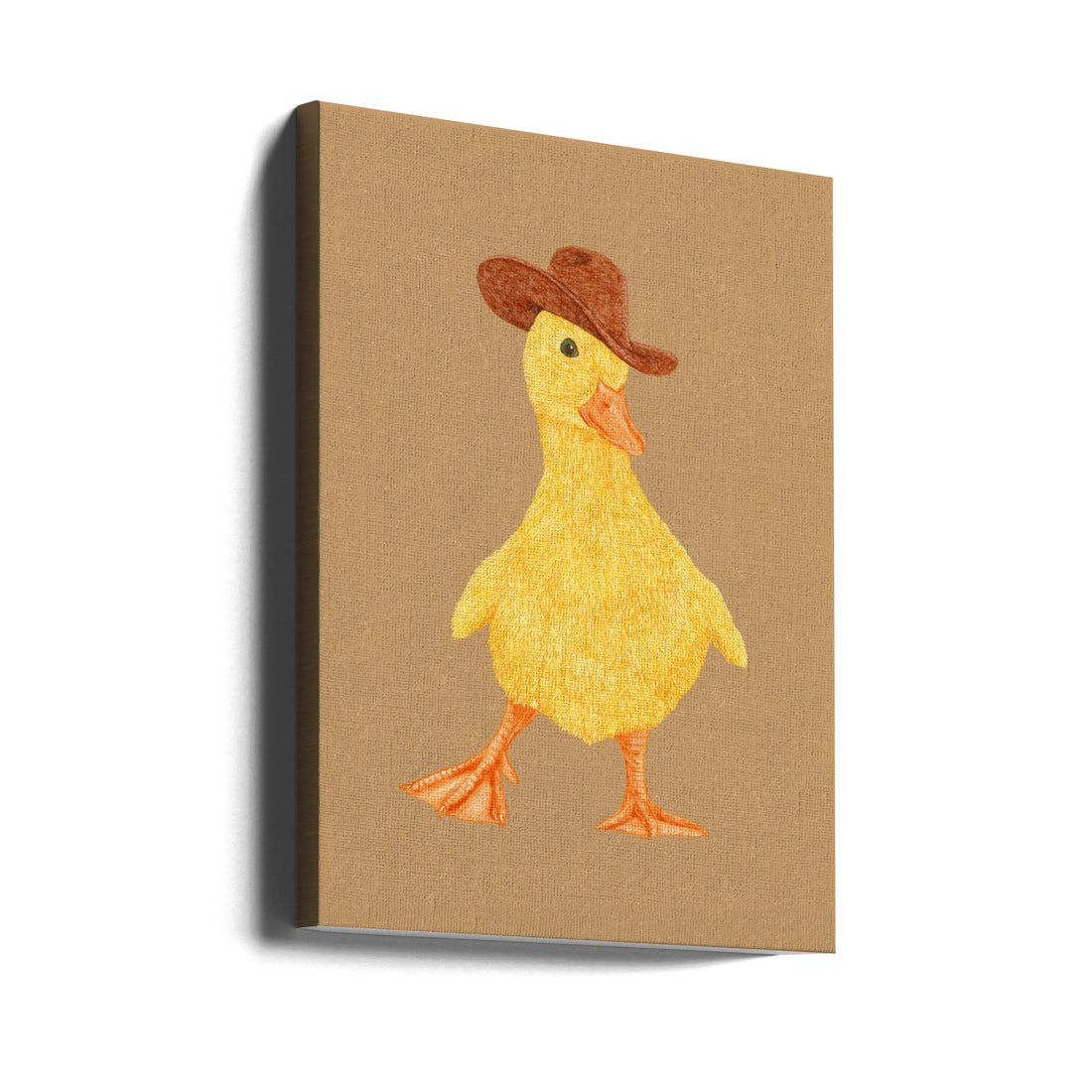 Daphne the Cowgirl Duckling by Anyone Can Yeehaw | Hand Drawn Western Animal, Large Canvas Wall Art Print | Artsy Earth