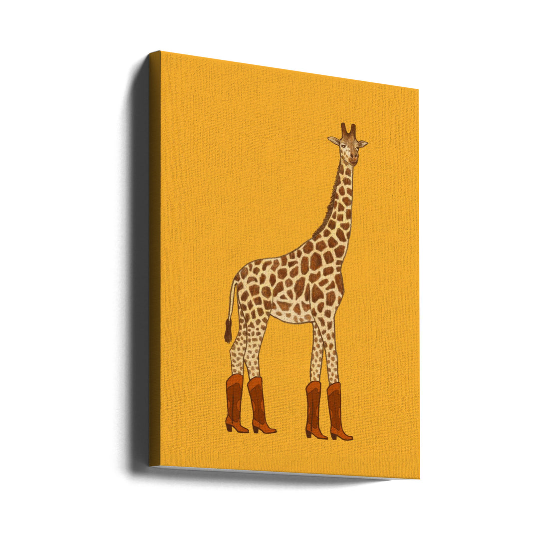 Jolene the Cowgirl Giraffe by Anyone Can Yeehaw | Funny Western Animal, Large Canvas Wall Art Print | Artsy Earth