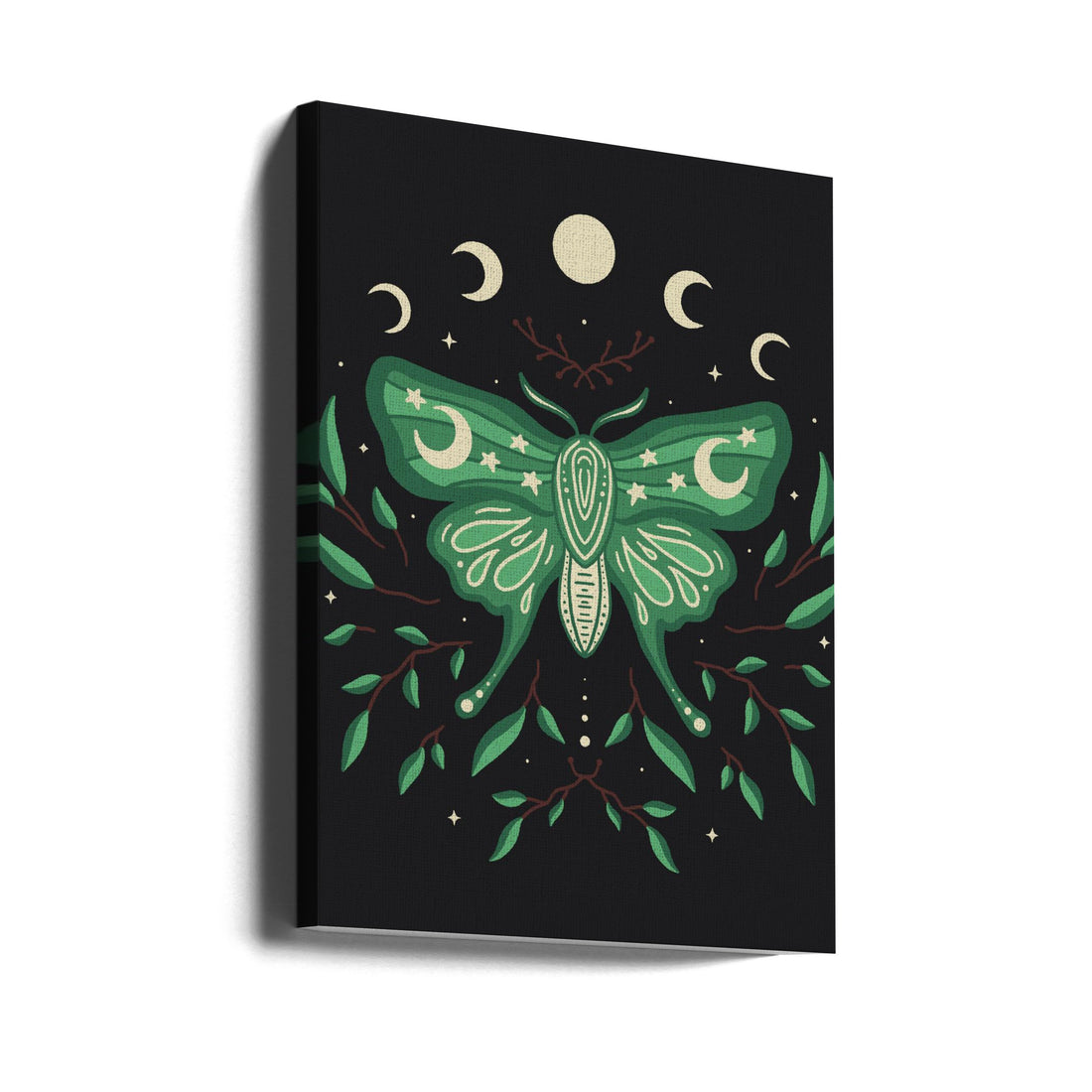 Celestial Moth Bloom by Xyz Studio | Luna Moth Celestial, Large Canvas Wall Art Print | Artsy Earth