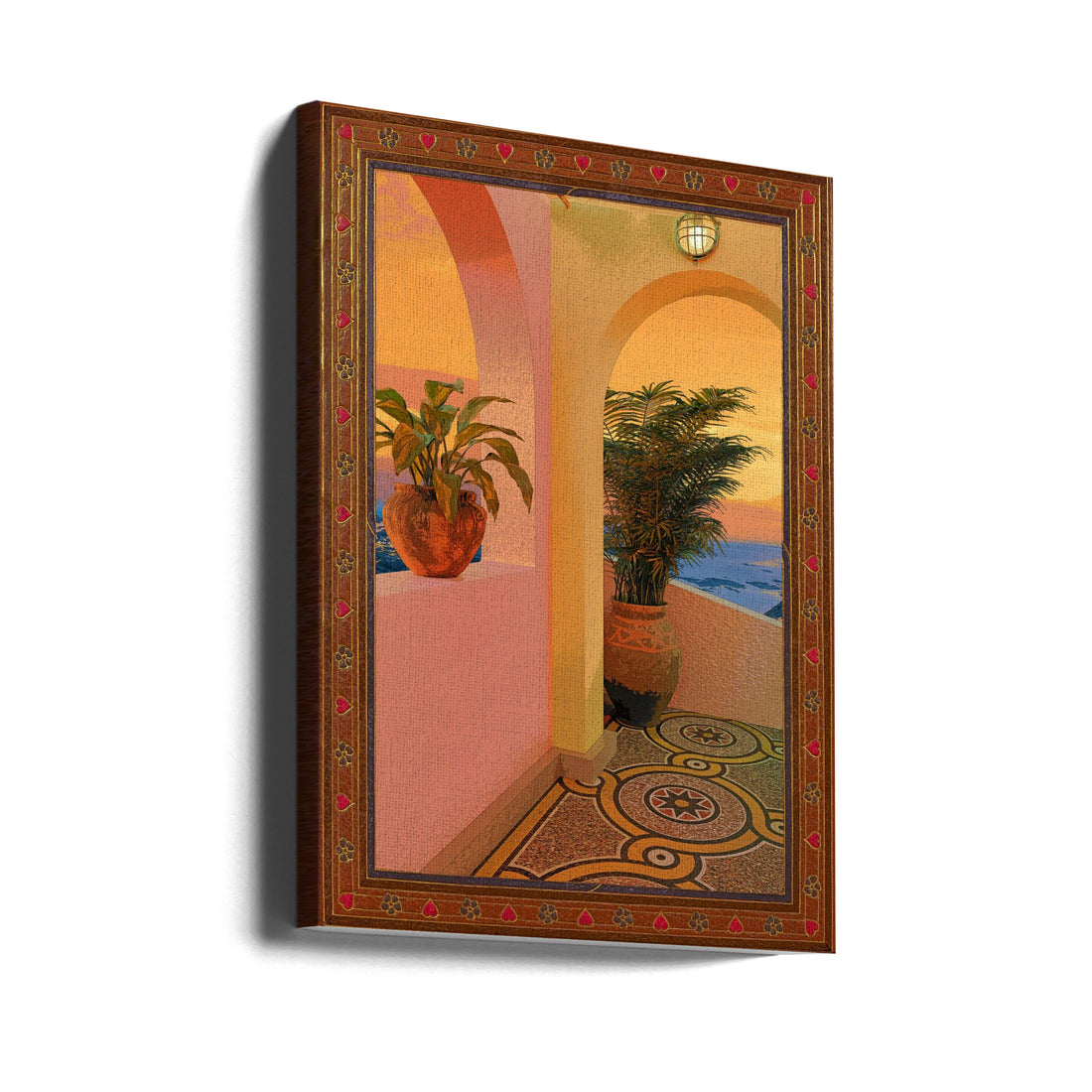 Sunny Place by Cosmozach | Botanical Travel Arch, Large Canvas Wall Art Print | Artsy Earth