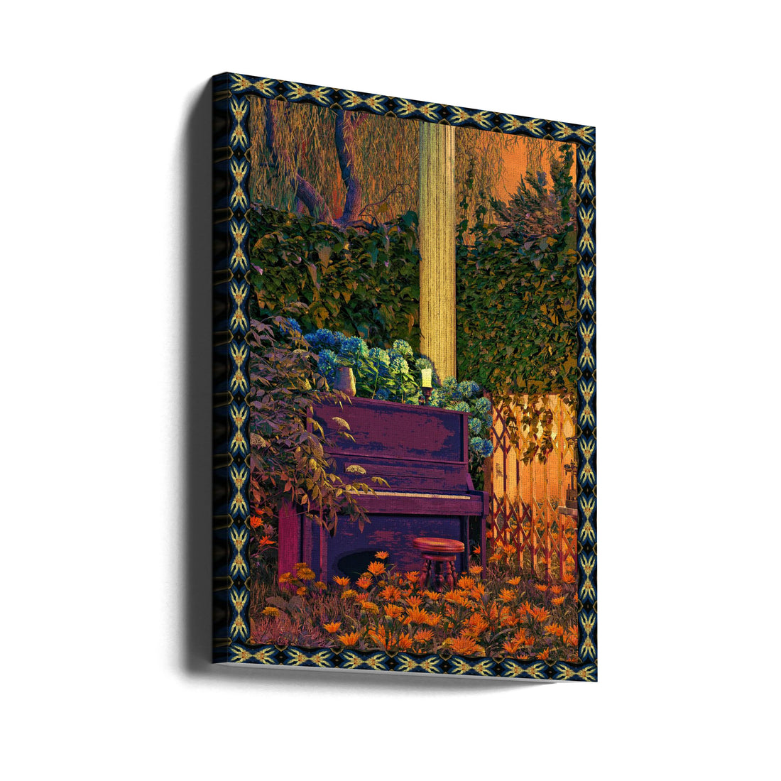 Piano in Forest by Cosmozach | Nature Musical Landscape, Large Canvas Wall Art Print | Artsy Earth