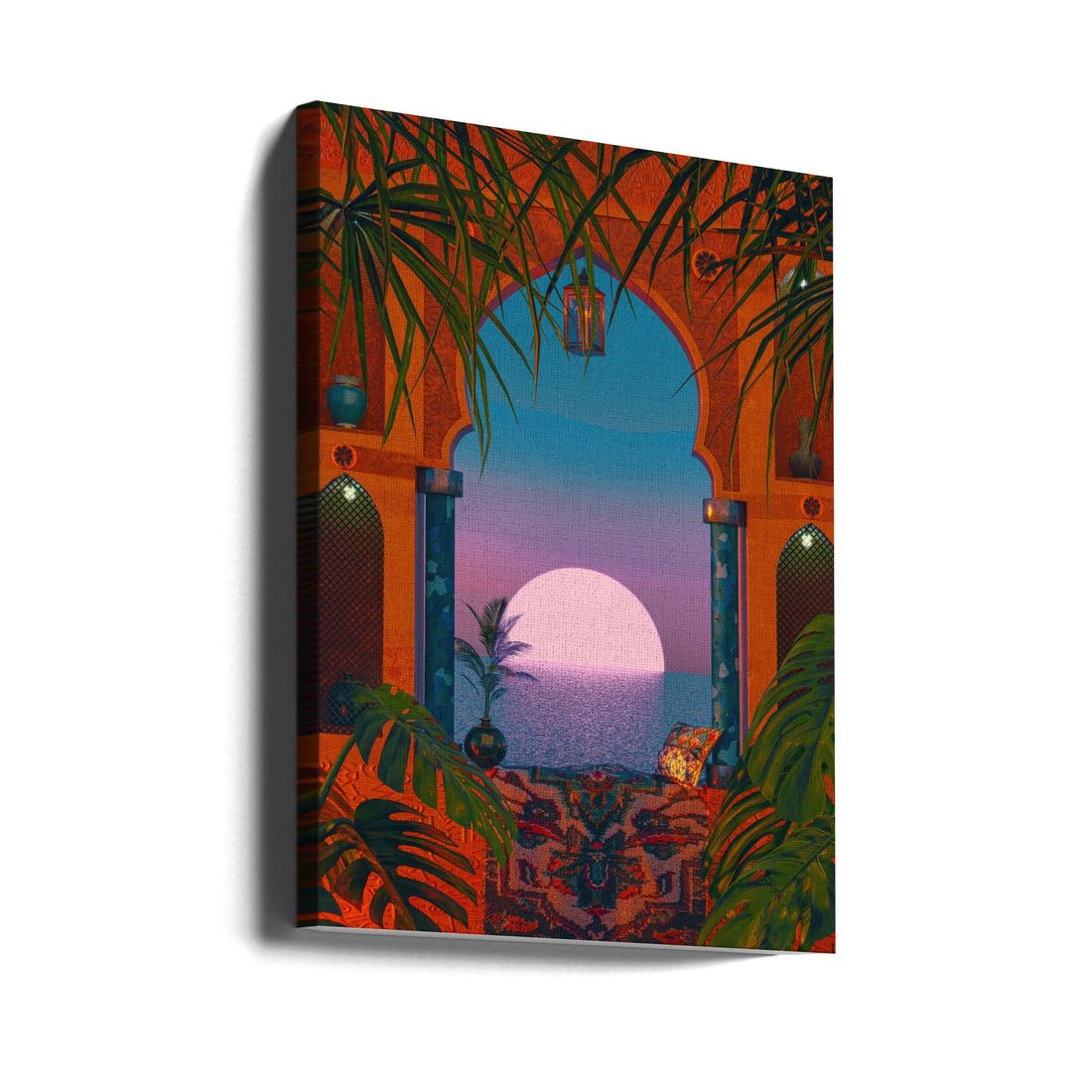 Tropical Portal by Cosmozach | Tropical Botanical Arch, Large Canvas Wall Art Print | Artsy Earth