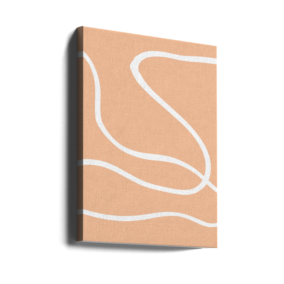 Line on Peach 02 by Pictufy Studio | Abstract Line Illustration, Large Canvas Wall Art Print | Artsy Earth