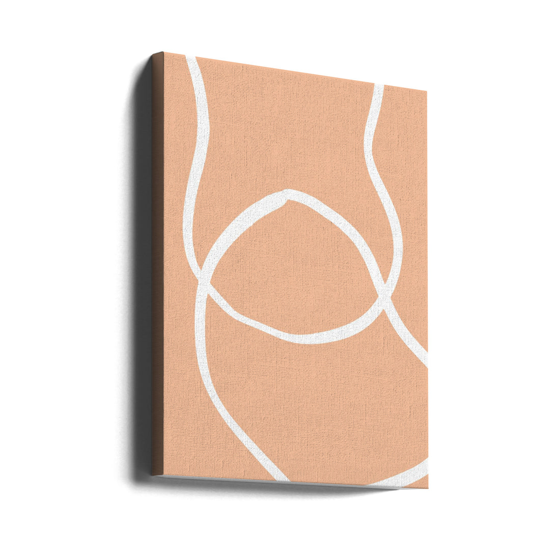 Lines On Peach by Pictufy Studio | Minimal Abstract Illustration, Large Canvas Wall Art Print | Artsy Earth