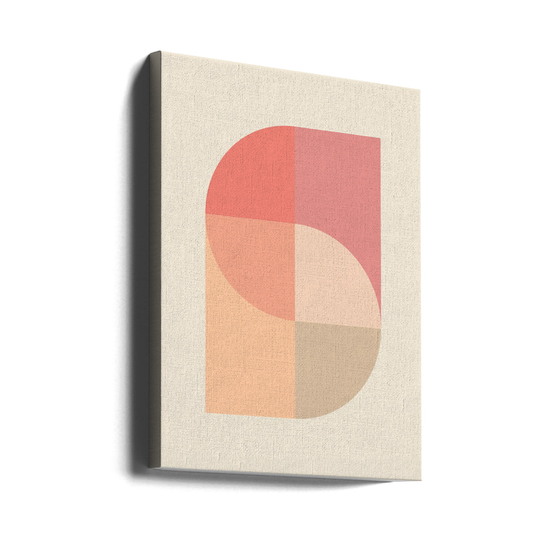 Geometric Peach Art by Pictufy | Abstract Geometric Illustration, Large Canvas Wall Art Print | Artsy Earth