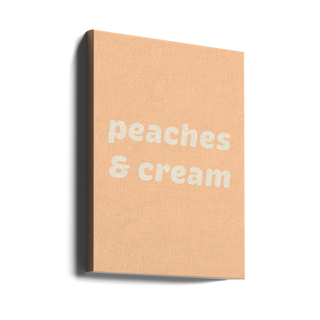 Peaches Cream Text Poster by Pictufy | Typography Inspirational Quote, Large Canvas Wall Art Print | Artsy Earth