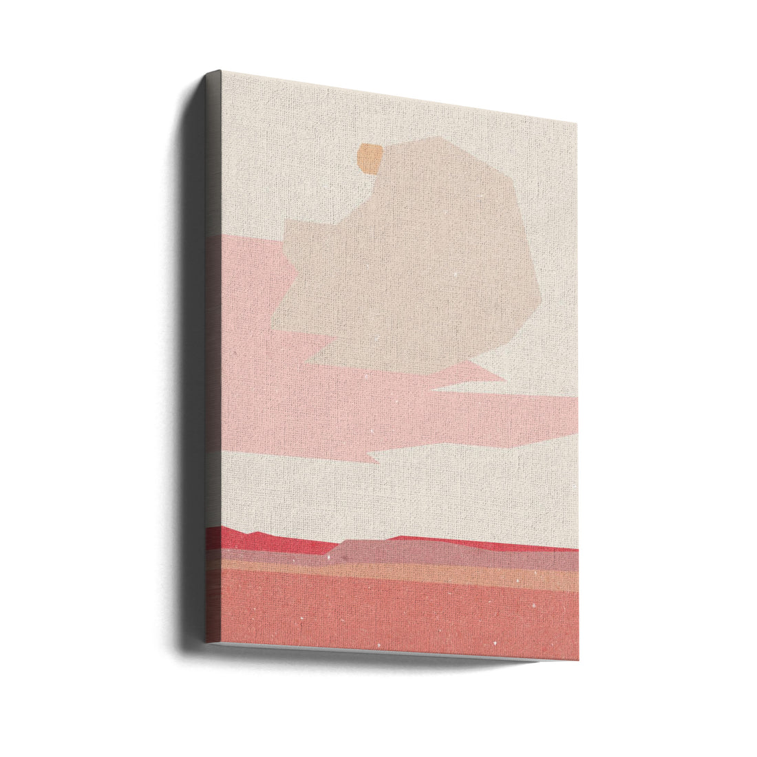 Abstract Peach Landscape by Nktn | Nature Landscape Illustration, Large Canvas Wall Art Print | Artsy Earth