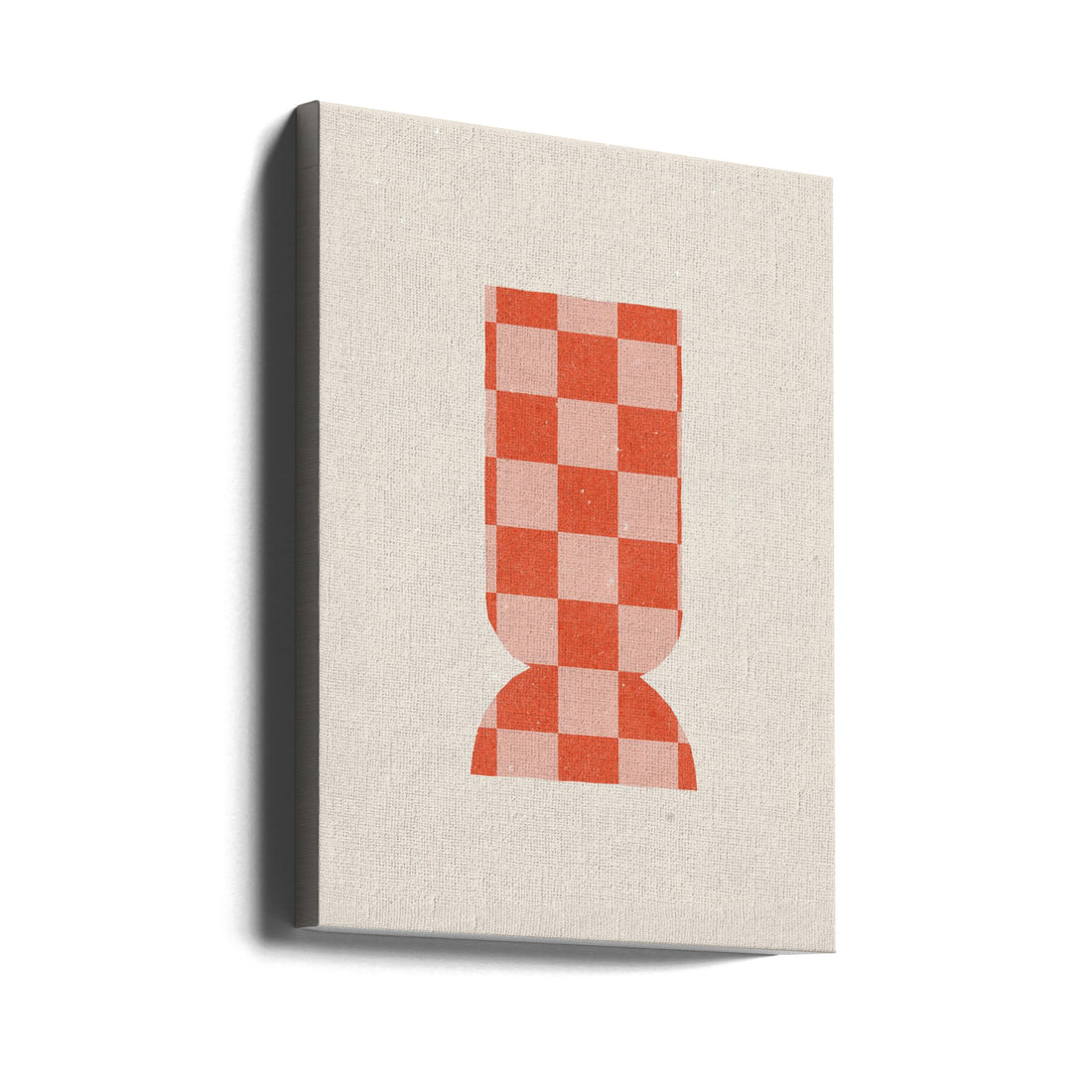 Retro Checkered Vase by Nktn | Geometric Still Life, Large Canvas Wall Art Print | Artsy Earth